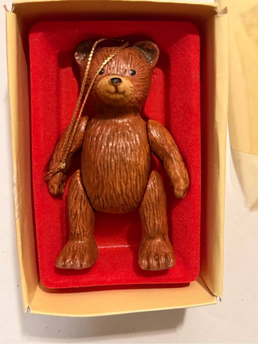 Genuine Porcelain Christmas Collectibles - Russ Brown Teddy Bear Ornament
